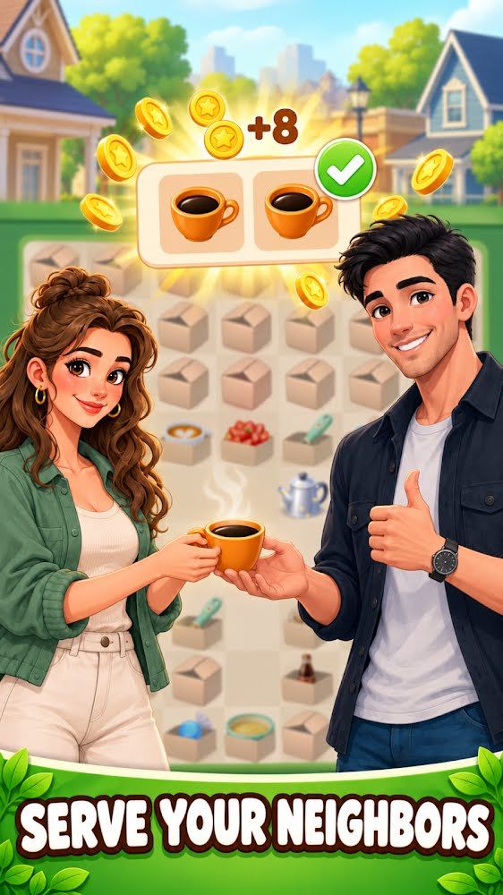 Merge Cafe Adventure screenshot 1